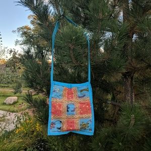 Embellished Fabric Messenger Bag NWOT